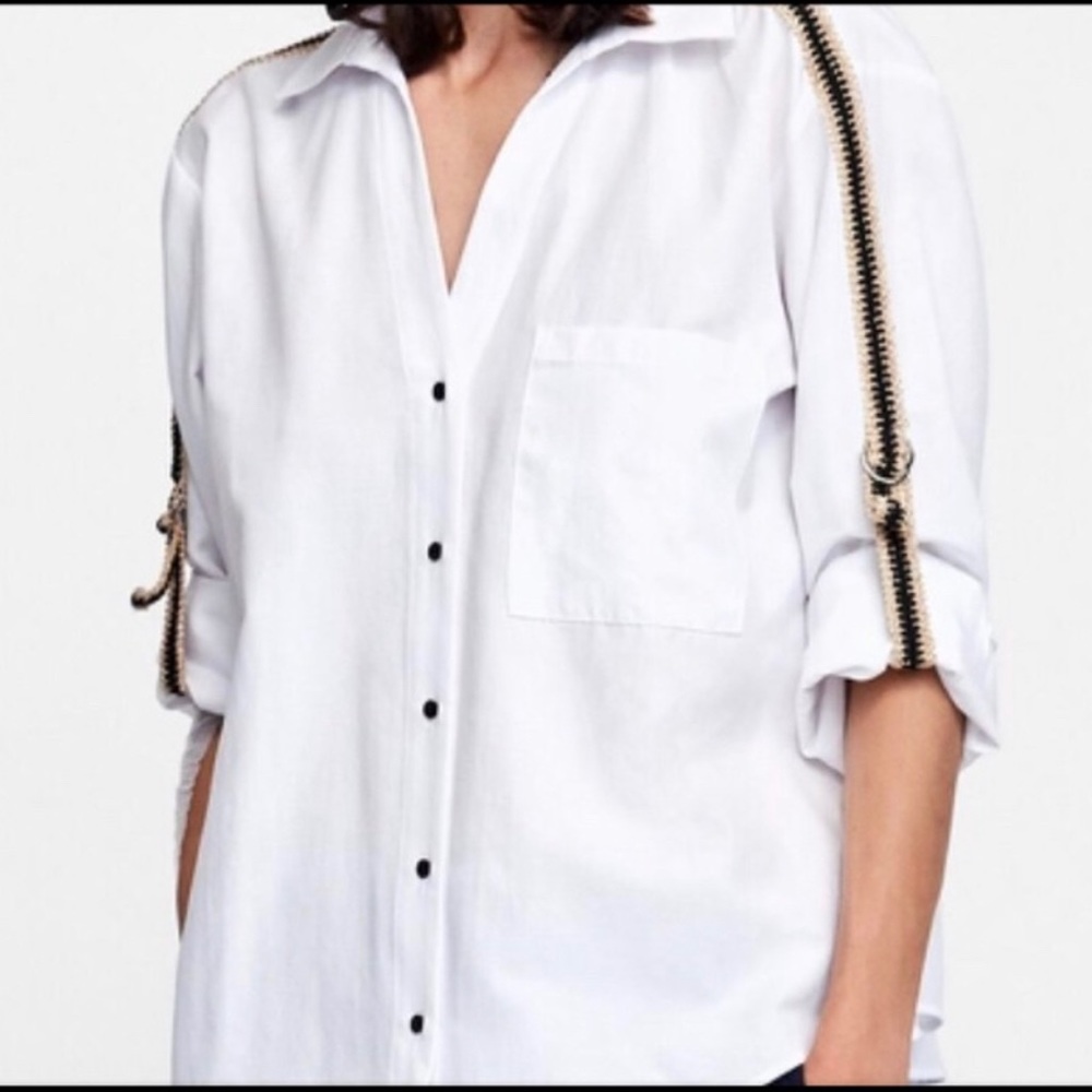 Zara white blouse